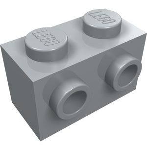 LEGO 11211 Brick Special 1 x 2 with 2 Studs on 1 Side in Light Bluish Gray - Authentic LEGO Part