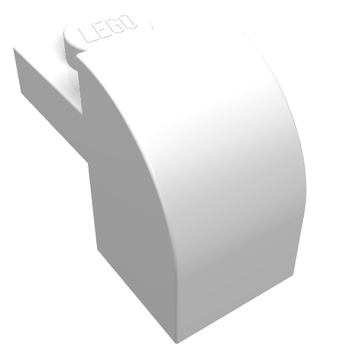 LEGO 6091 Brick Curved 1 x 2 x 1 1/3 with Curved Top in White - Authentic LEGO Part