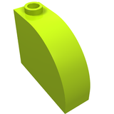 LEGO 33243 Slope, Curved 3 x 1 x 2 with Hollow Stud in Lime - Authentic LEGO Part