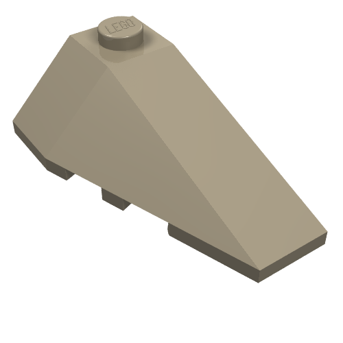 LEGO 43711 Wedge 4 x 2 Triple Right in Dark Tan - Authentic LEGO Part