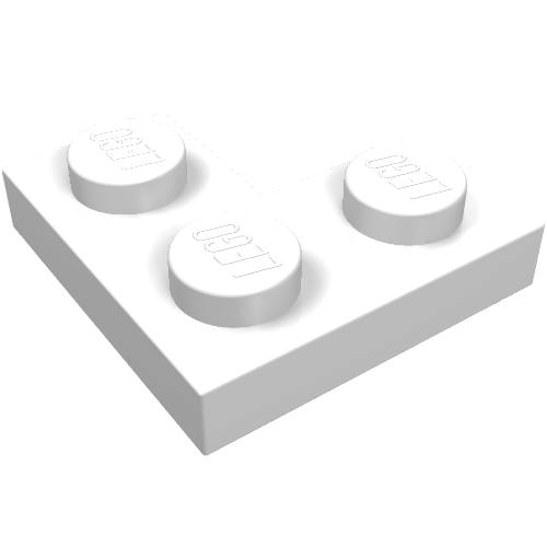 LEGO 2420 Plate 2 x 2 Corner in White - Authentic LEGO Part