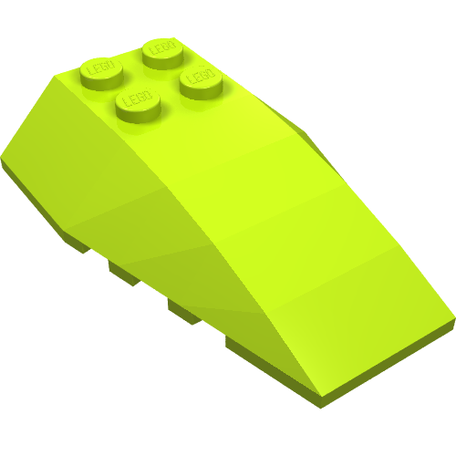 LEGO 43712 Wedge 6 x 4 Triple Curved in Lime - Authentic LEGO Part