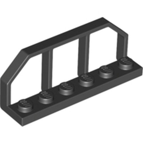 LEGO 6583 Plate, Modified 1 x 6 with Train Wagon End / Fence in Black - Authentic LEGO Part