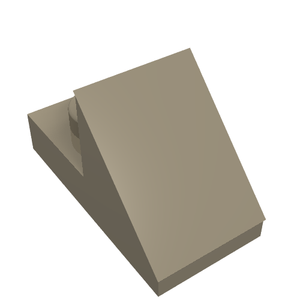 LEGO 92946 Slope 45 2 x 1 with 2/3 Cutout in Dark Tan - Authentic LEGO Part