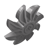 LEGO 41530 Propeller 8 Blade 5 Diameter in Flat Silver - Authentic LEGO Part