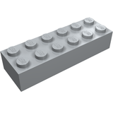 LEGO 2456 Brick 2 x 6 in Light Bluish Gray - Authentic LEGO Part