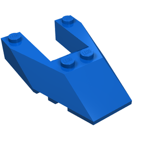 LEGO 6153b Wedge 6 x 4 Cutout with Stud Notches in Blue - Authentic LEGO Part