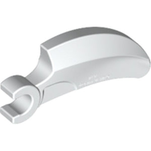LEGO 16770 Barb / Claw / Horn / Tooth with Clip, Curved in White - Authentic LEGO Part