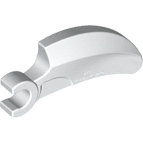 LEGO 16770 Barb / Claw / Horn / Tooth with Clip, Curved in White - Authentic LEGO Part