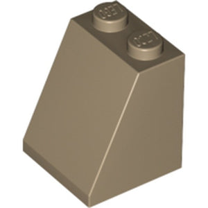 LEGO 3678b Slope 65 2 x 2 x 2 with Bottom Tube in Dark Tan - Authentic LEGO Part