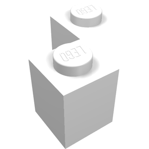 LEGO 87620 Brick, Modified Facet 2 x 2 in White - Authentic LEGO Part