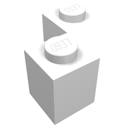 LEGO 87620 Brick, Modified Facet 2 x 2 in White - Authentic LEGO Part