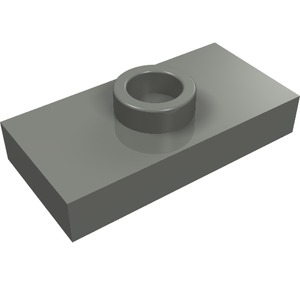 LEGO 15573 Plate, Modified 1 x 2 with 1 Stud with Groove and Bottom Stud Holder (Jumper) in Dark Bluish Gray - Authentic LEGO Part