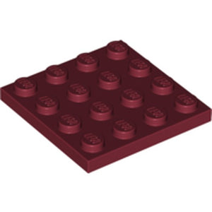 LEGO 3031 Plate 4 x 4 in Dark Red - Authentic LEGO Part