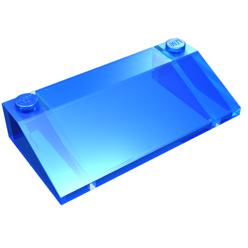 LEGO 3939 Slope 33 3 x 6 with Inner Walls in Trans-Dark Blue - Authentic LEGO Part