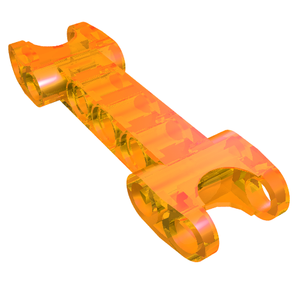LEGO 50898 Technic, Axle and Pin Connector 2 x 7 with 2 Ball Joint Sockets, Rounded Ends in Trans-Orange - Authentic LEGO Part