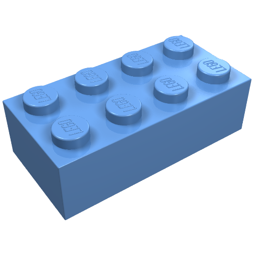 LEGO 3001 Brick 2 x 4 in Medium Blue - Authentic LEGO Part