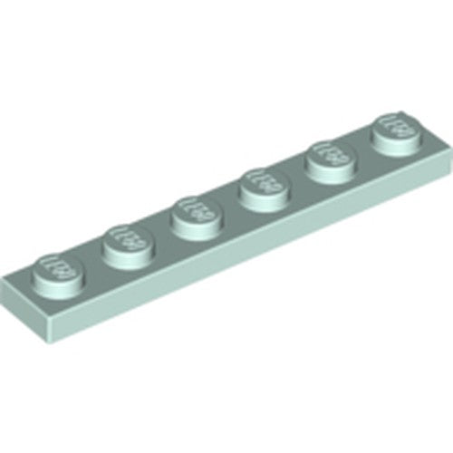 LEGO 3666 Plate 1 x 6 in Light Aqua - Authentic LEGO Part