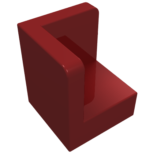 LEGO 6231 Panel 1 x 1 x 1 Corner in Dark Red - Authentic LEGO Part
