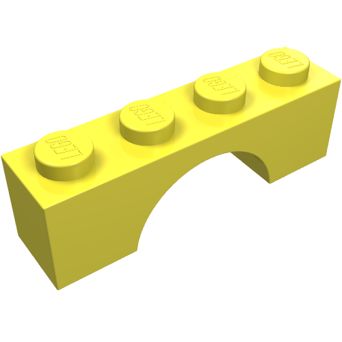 LEGO 3659 Arch 1 x 4 in Bright Light Yellow - Authentic LEGO Part