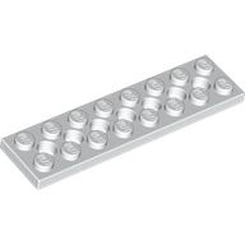 LEGO 3738 Technic, Plate 2 x 8 with 7 Holes in White - Authentic LEGO Part