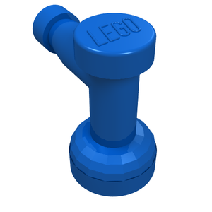 LEGO 4599b Tap 1 x 1 without Hole in Nozzle End in Blue - Authentic LEGO Part