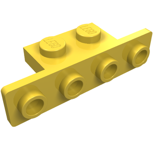 LEGO 2436b Bracket 1 x 2 - 1 x 4 with Rounded Corners in Yellow - Authentic LEGO Part