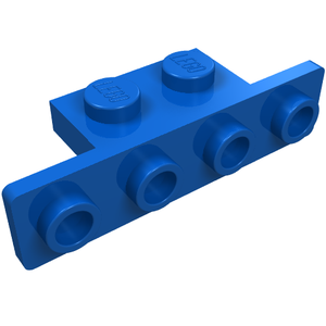 LEGO 2436b Bracket 1 x 2 - 1 x 4 with Rounded Corners in Blue - Authentic LEGO Part