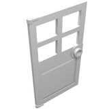LEGO 60623 Door 1 x 4 x 6 with 4 Panes and Stud Handle in White - Authentic LEGO Part