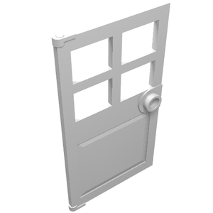 LEGO 60623 Door 1 x 4 x 6 with 4 Panes and Stud Handle in White - Authentic LEGO Part