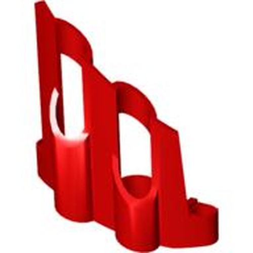 LEGO 32190 Technic, Panel Fairing # 1 Large Short, Large Holes, Side A in Red - Authentic LEGO Part