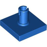 LEGO 2460 Tile Special 2 x 2 with Top Pin [Squared Holes] in Blue - Authentic LEGO Part