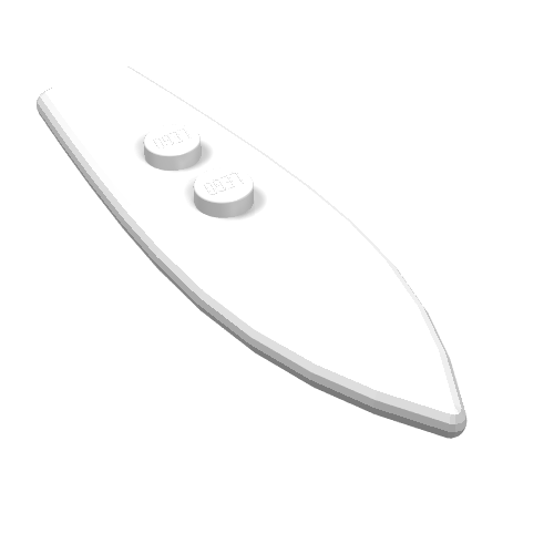 LEGO 90397 Minifigure, Utensil Surfboard Standard in White - Authentic LEGO Part