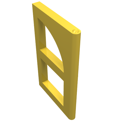 LEGO 601 Pane for Window 2 x 6 x 6 FreeStyle in Yellow - Authentic LEGO Part