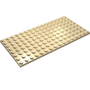 LEGO 92438 Plate 8 x 16 in Tan - Authentic LEGO Part