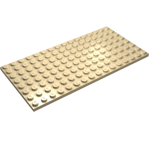 LEGO 92438 Plate 8 x 16 in Tan - Authentic LEGO Part