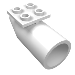 LEGO 4868b Engine, Smooth Large, 2 x 2 Thin Top Plate in White - Authentic LEGO Part