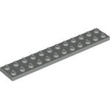 LEGO 2445 Plate 2 x 12 in Light Gray - Authentic LEGO Part