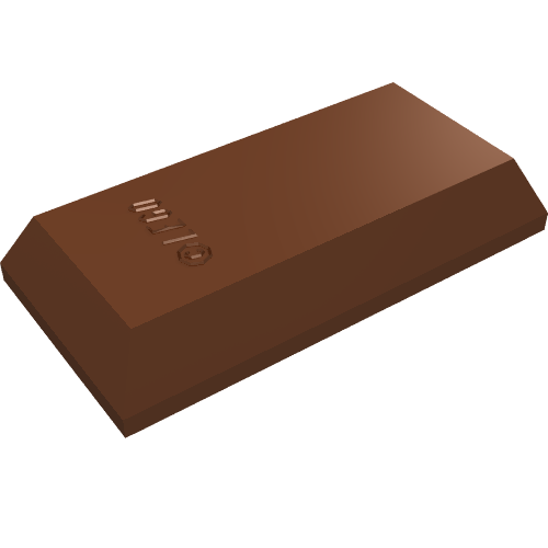 LEGO 99563 Minifigure, Utensil Ingot 1 x 2 in Reddish Brown - Authentic LEGO Part