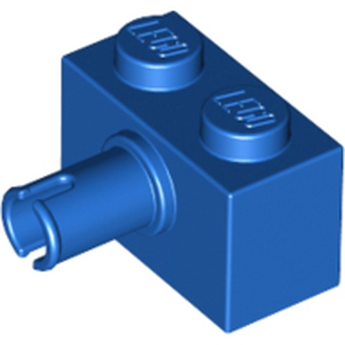 LEGO 2458 Brick, Modified 1 x 2 with Pin in Blue - Authentic LEGO Part