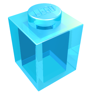 LEGO 3005 Brick 1 x 1 in Trans-Light Blue - Authentic LEGO Part