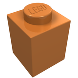 LEGO 3005 Brick 1 x 1 in Medium Nougat - Authentic LEGO Part