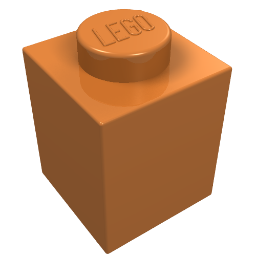 LEGO 3005 Brick 1 x 1 in Medium Nougat - Authentic LEGO Part