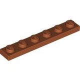 LEGO 3666 Plate 1 x 6 in Dark Orange - Authentic LEGO Part