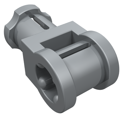 LEGO 32039 Technic, Axle Connector with Axle Hole in Pearl Light Gray - Authentic LEGO Part