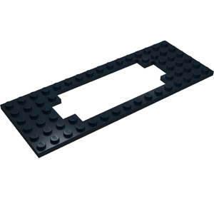 LEGO 3058b Plate, Modified 6 x 16 with Motor Cutout Wide in Black - Authentic LEGO Part
