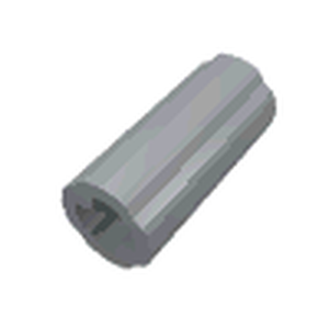 LEGO 6538c Technic, Axle Connector 2L (Smooth with x Hole + Orientation) in Light Bluish Gray - Authentic LEGO Part