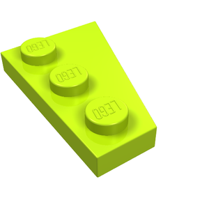 LEGO 43723 Wedge, Plate 3 x 2 Left in Lime - Authentic LEGO Part