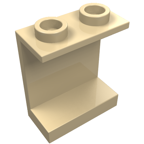 LEGO 4864b Panel 1 x 2 x 2 - Hollow Studs in Tan - Authentic LEGO Part