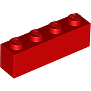 LEGO 3010 Brick 1 x 4 in Red - Authentic LEGO Part